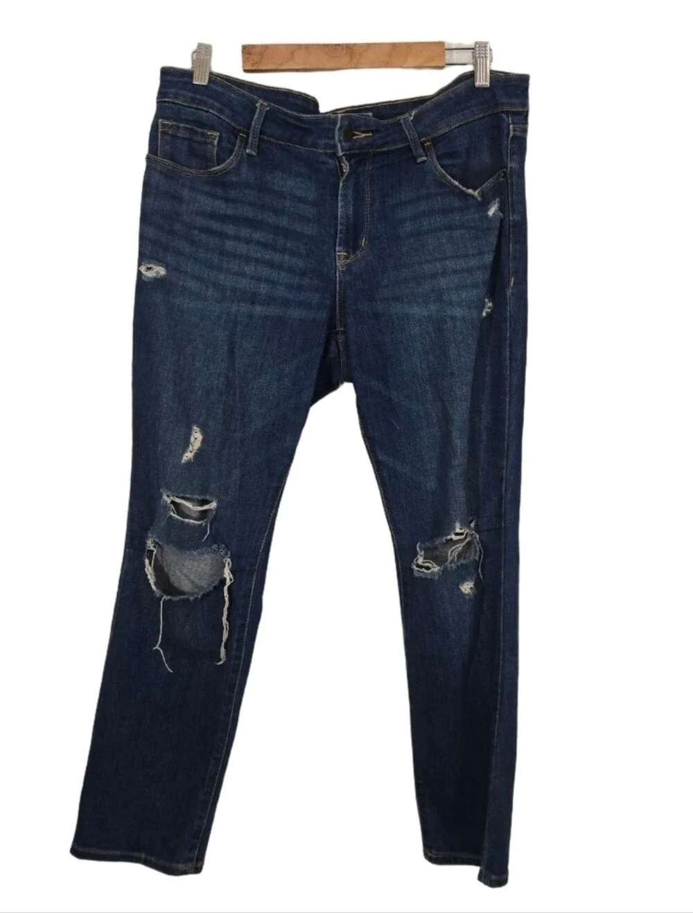 Old Navy mid-rise power slim straight jeans